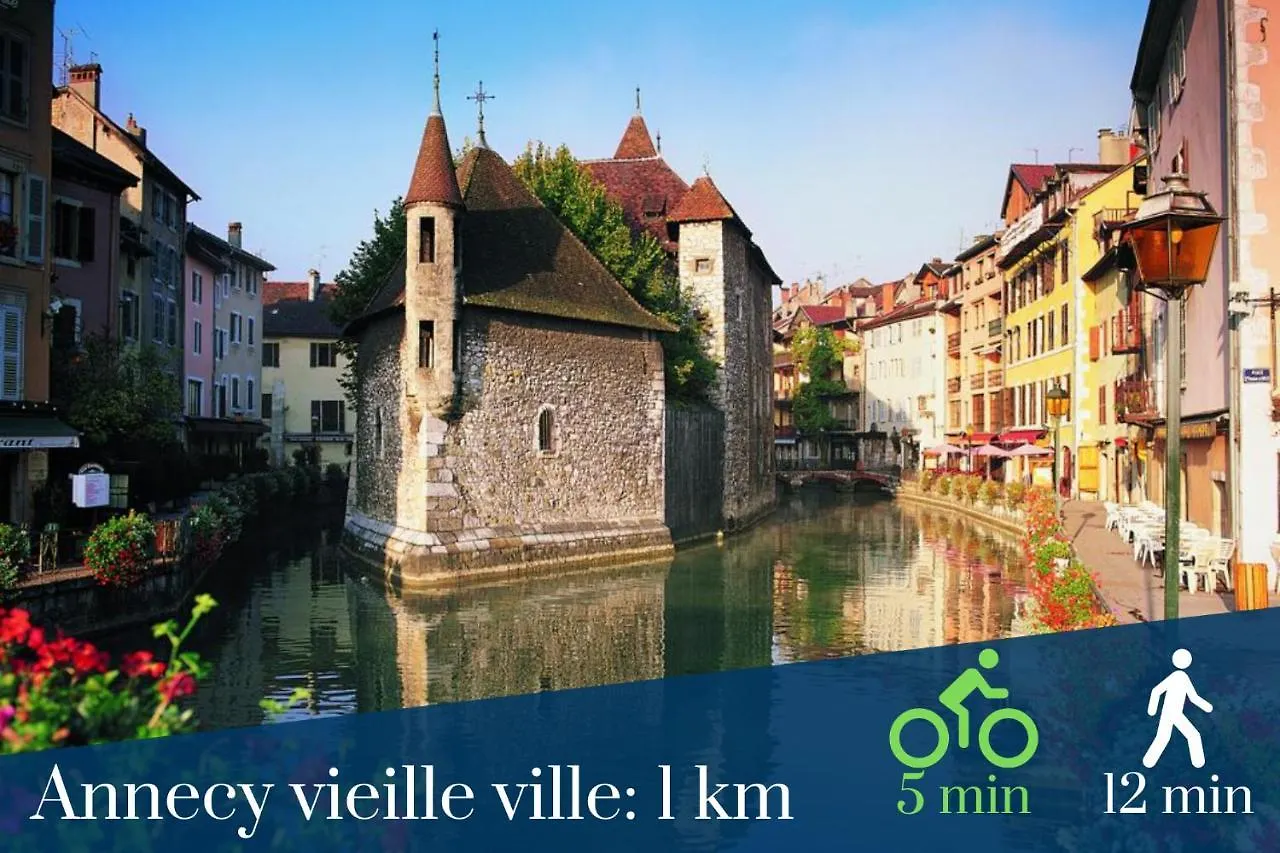 Homey Montaigne - New - A 1 Min A Pied Du Lac D'Annecy - 2 Balcons Prives - Appartement Avec 2 Chambres - Stationnement Gratuit Toute L'Annee Sauf En Ete - Juin A Aout 0*, Annecy France