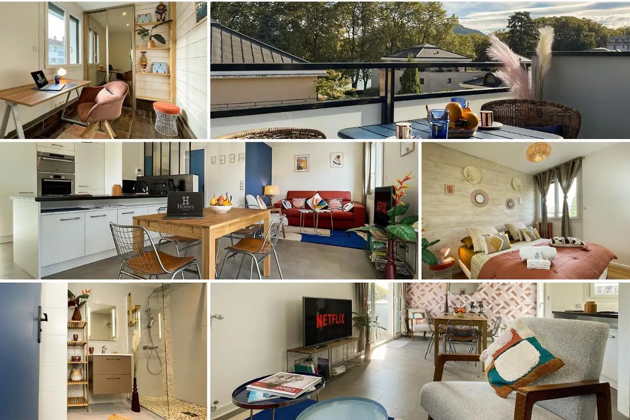 Homey Montaigne - New - A 1 Min A Pied Du Lac D'Annecy - 2 Balcons Prives - Appartement Avec 2 Chambres - Stationnement Gratuit Toute L'Annee Sauf En Ete - Juin A Aout Apartment Annecy